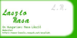 laszlo masa business card